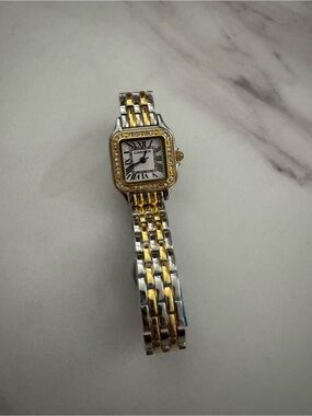 Two-Tone Gold and Silver Women's Bracelet Watch